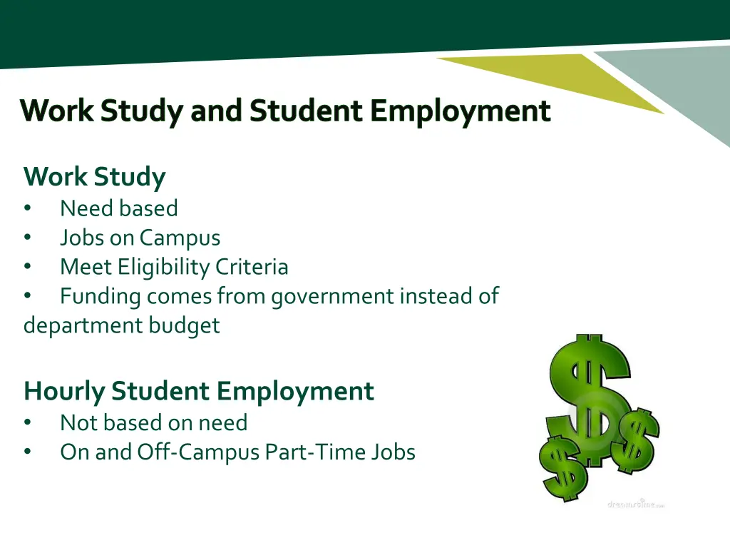 work study and student employment