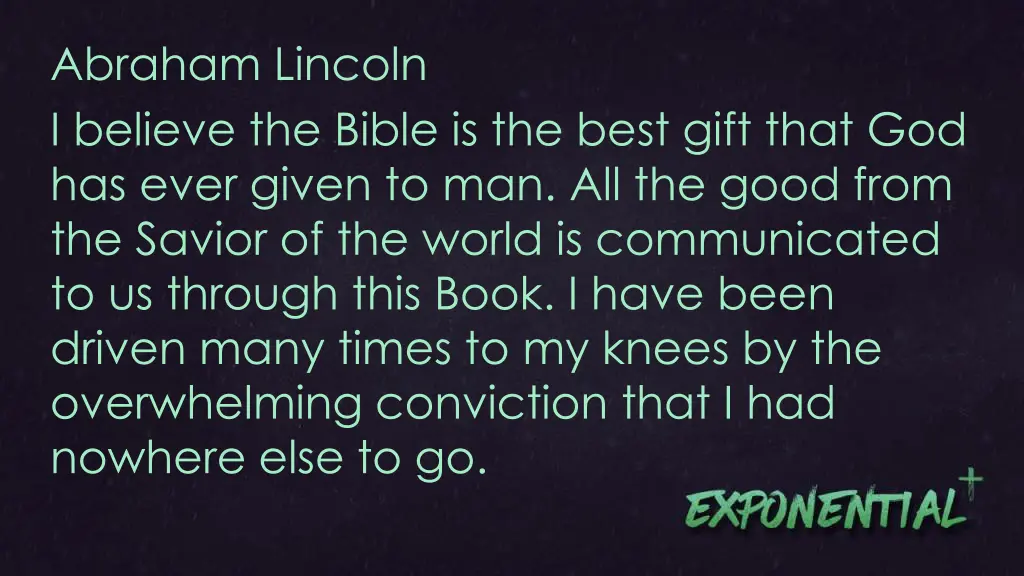 abraham lincoln i believe the bible is the best