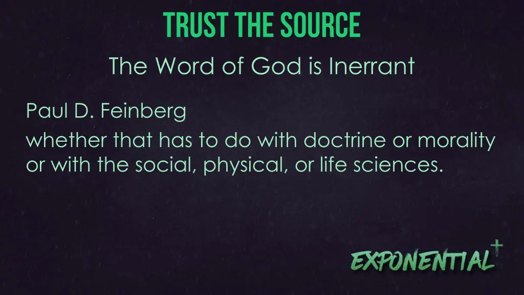 the word of god is inerrant 1