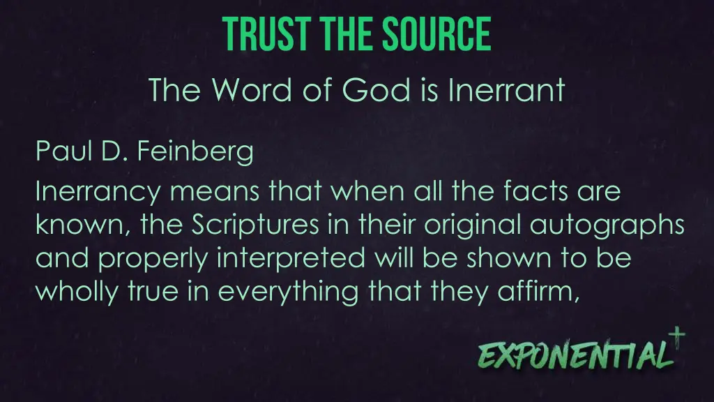 the word of god is inerrant