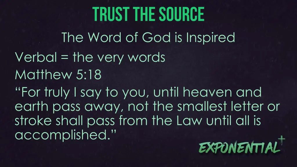 the word of god is inspired verbal the very words