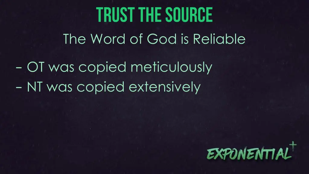the word of god is reliable