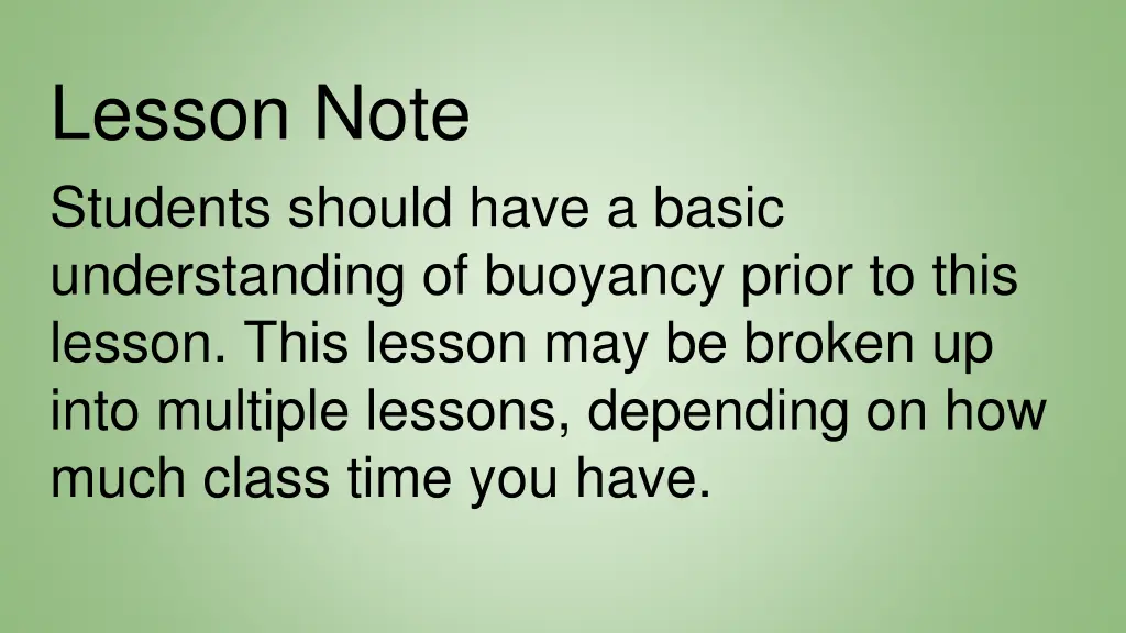 lesson note students should have a basic