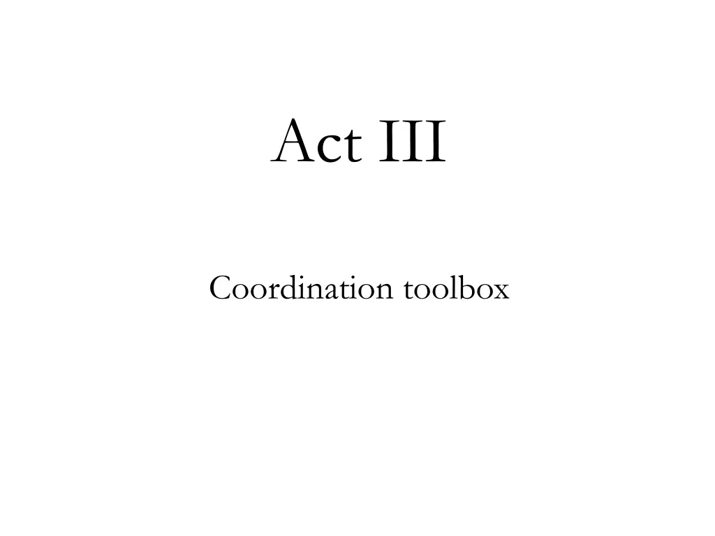 act iii