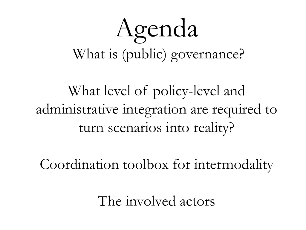agenda