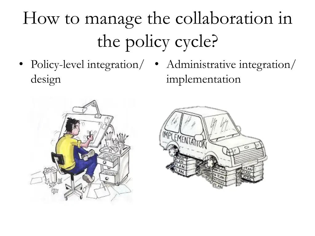 how to manage the collaboration in the policy