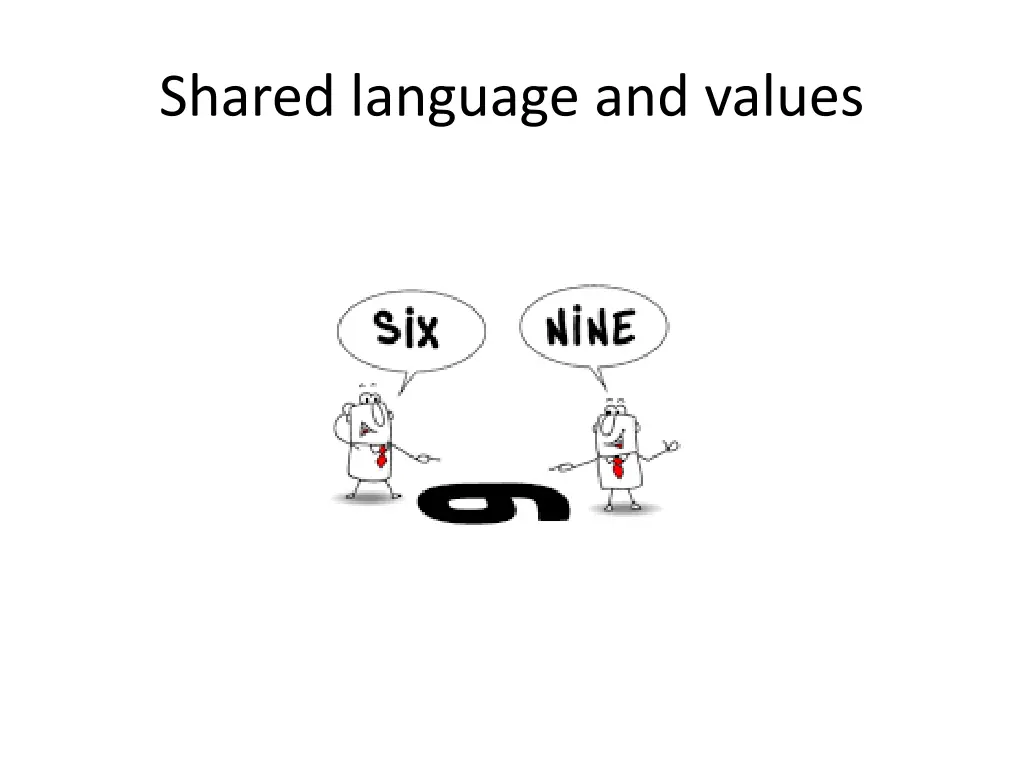 shared language and values