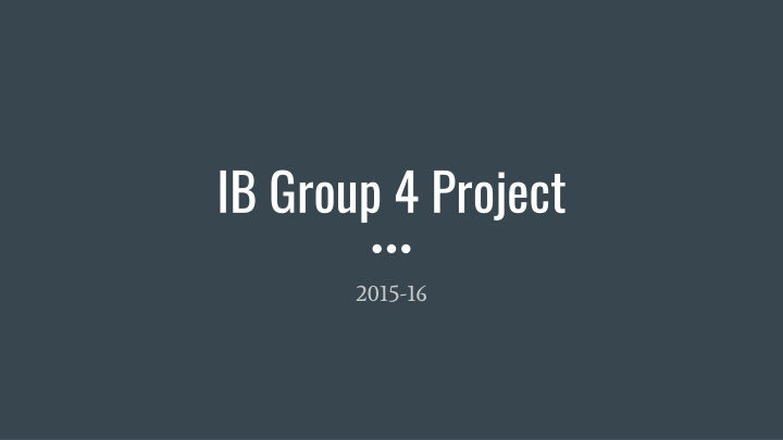 ib group 4 project
