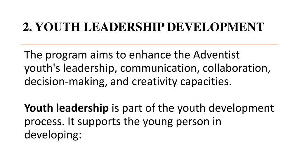 2 youth leadership development