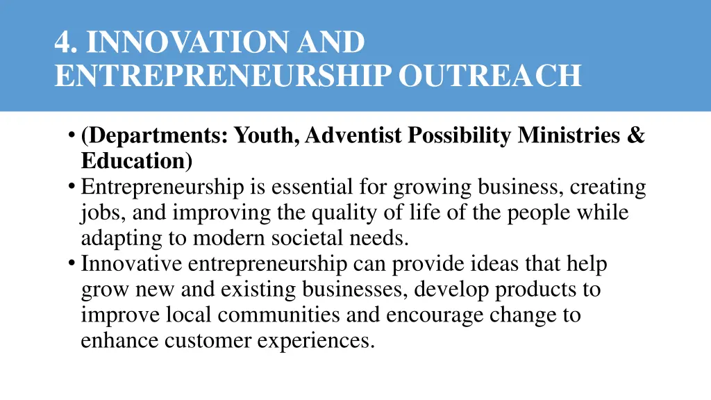 4 innovation and entrepreneurship outreach