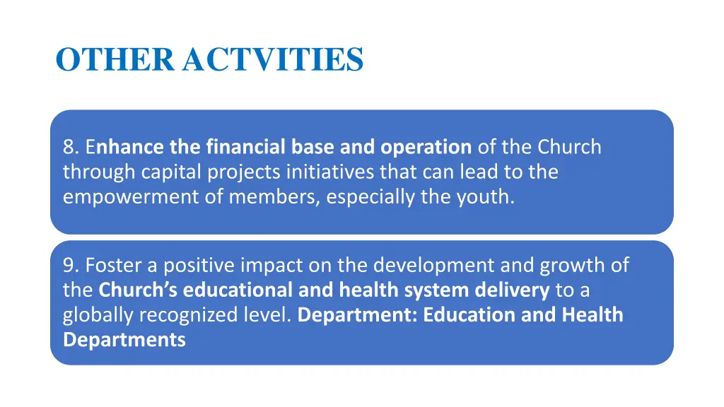 other actvities 1