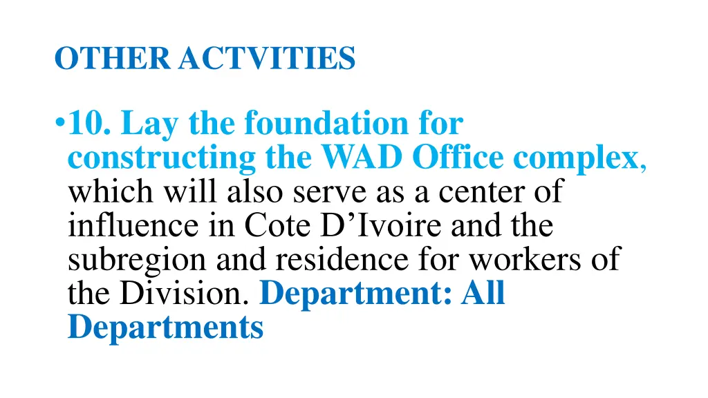 other actvities 2