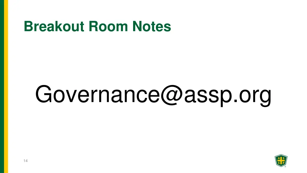 breakout room notes
