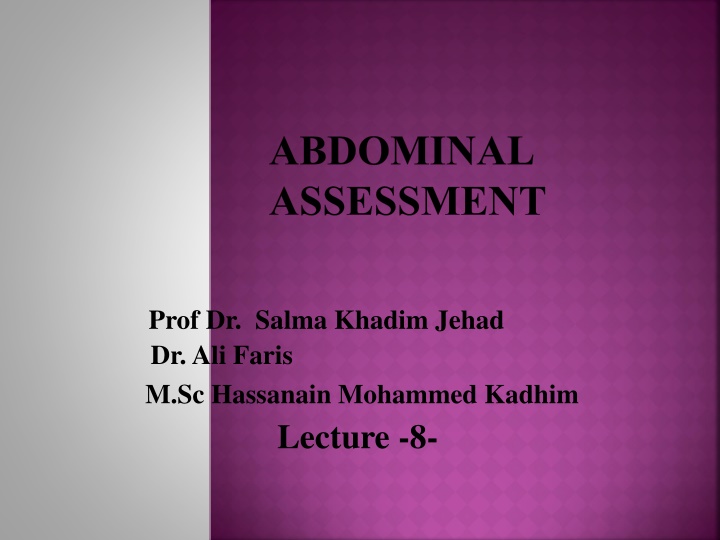 abdominal assessment