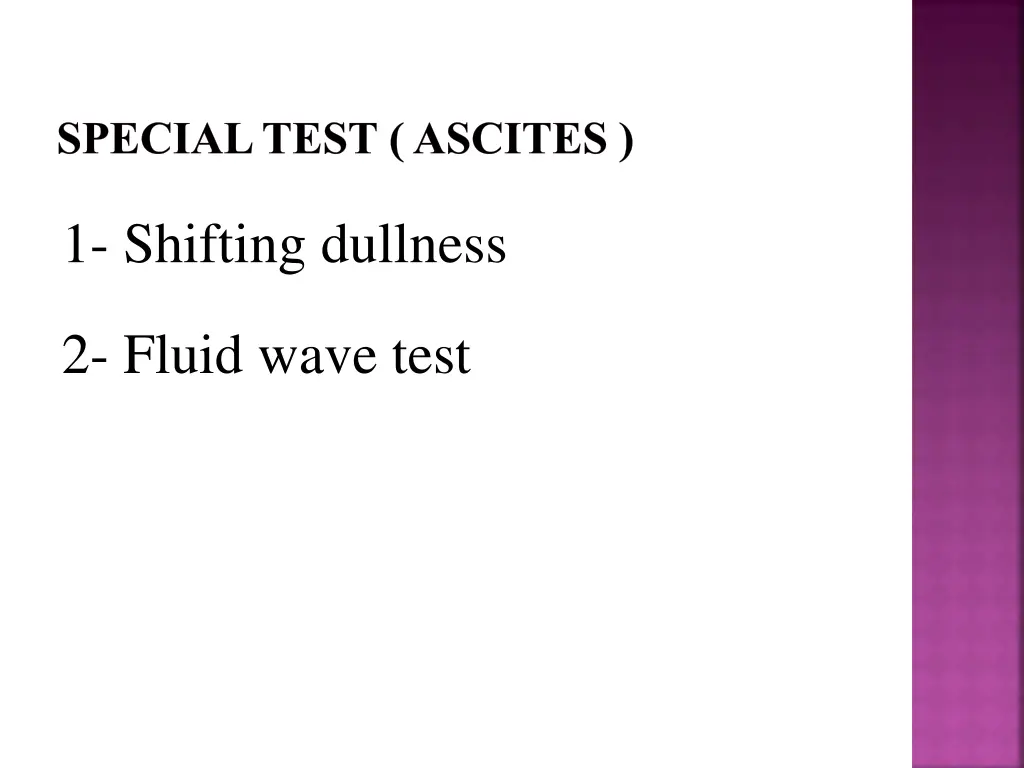 special test ascites