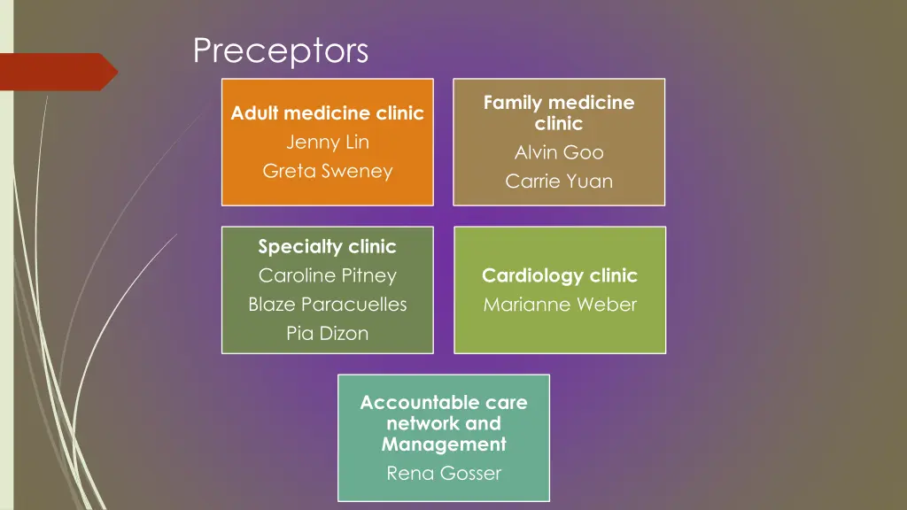 preceptors