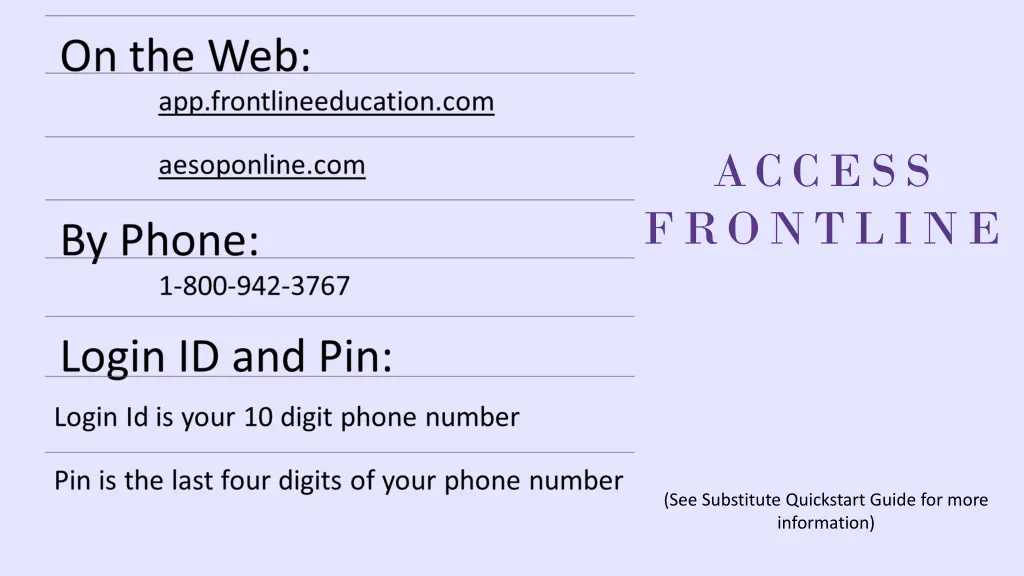access frontline