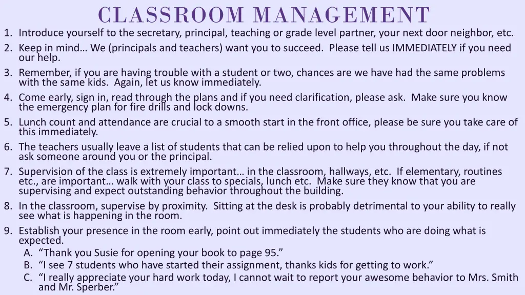 classroom management 1 introduce yourself