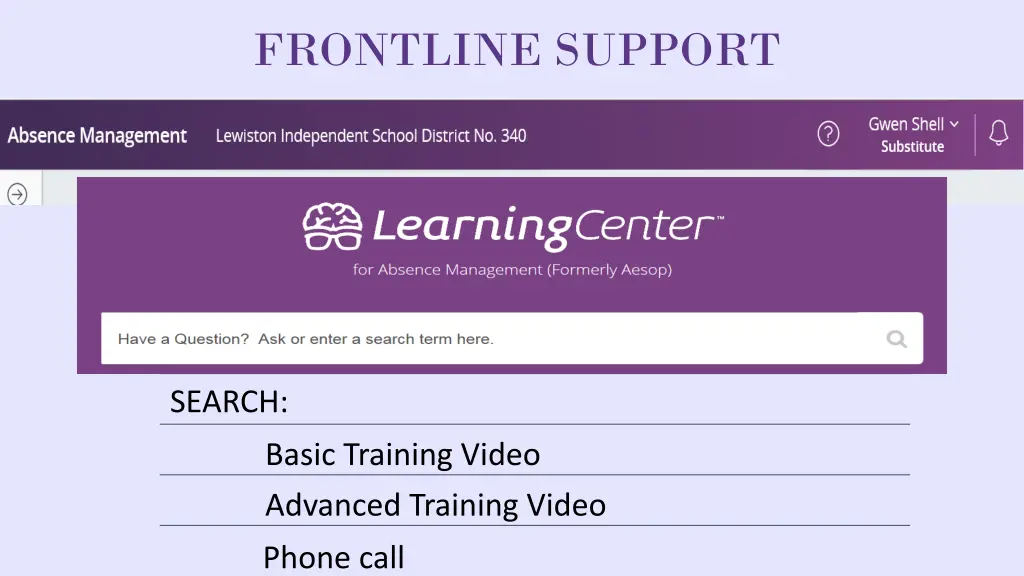 frontline support