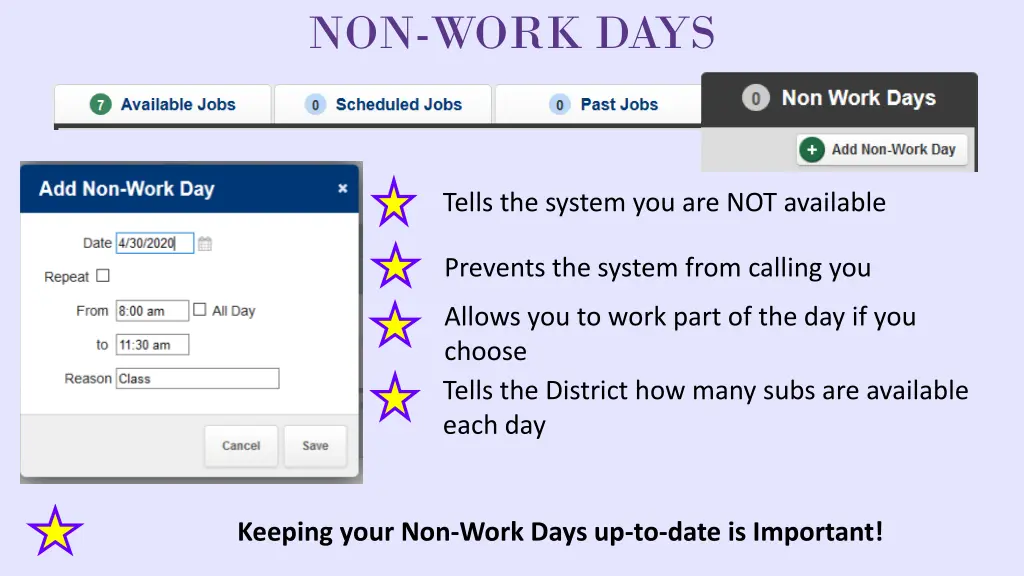 non work days