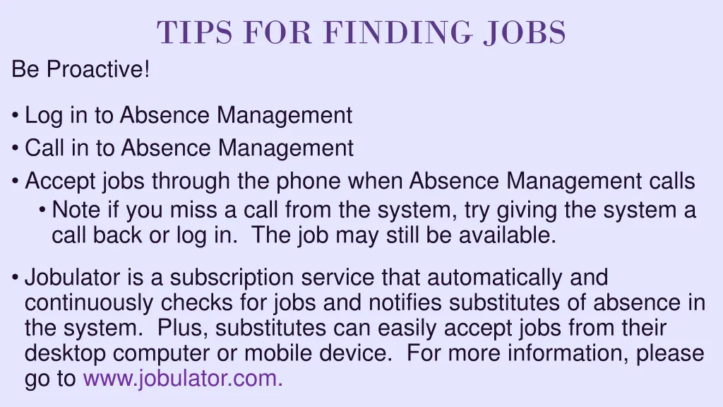 tips for finding jobs