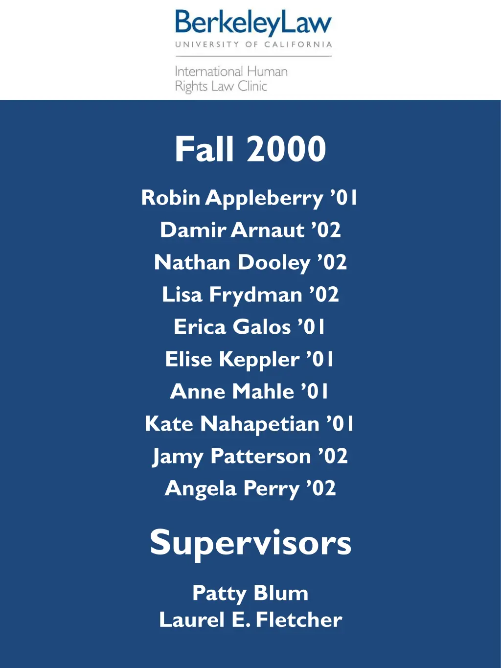 fall 2000