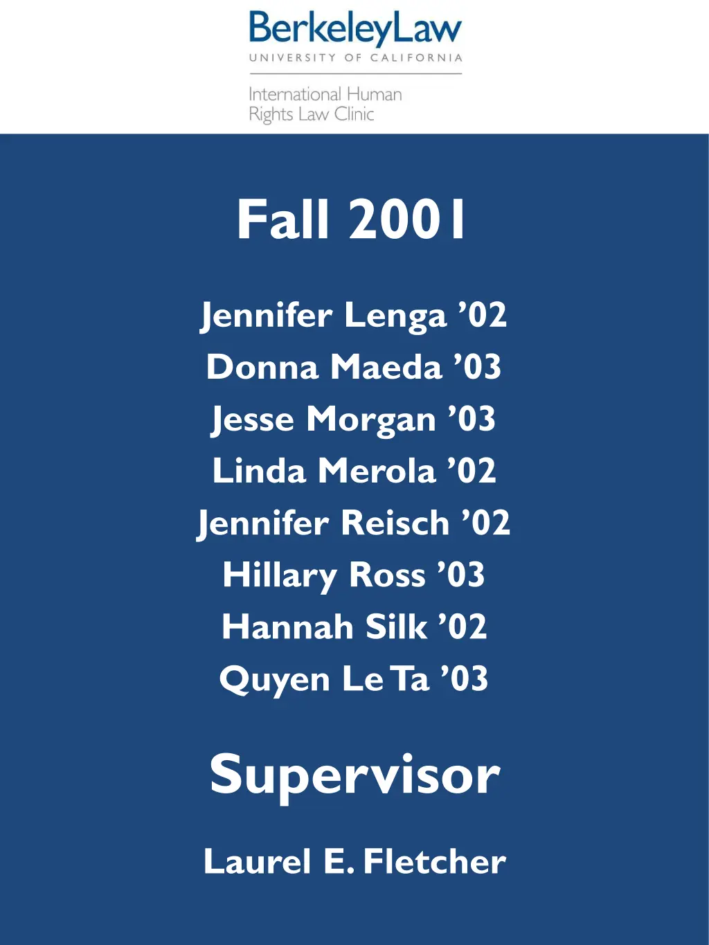 fall 2001