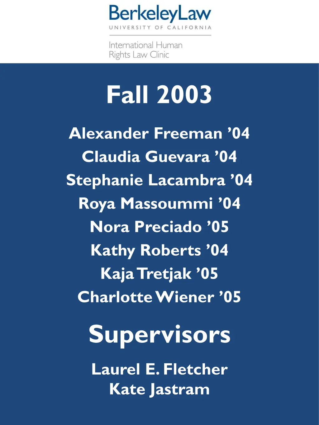 fall 2003