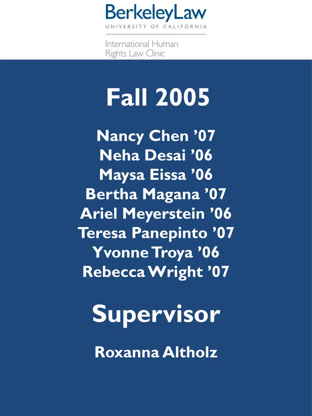fall 2005