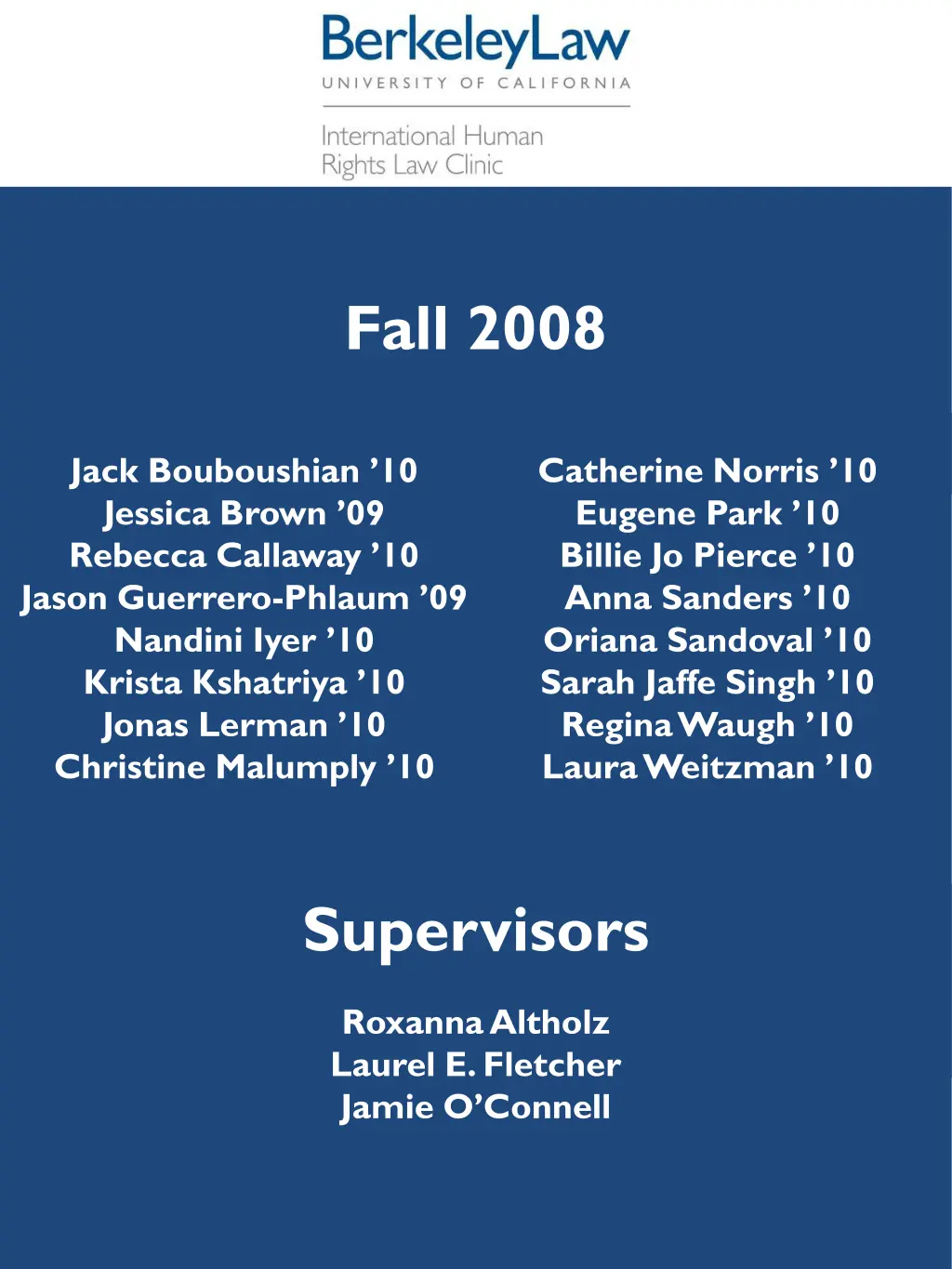fall 2008