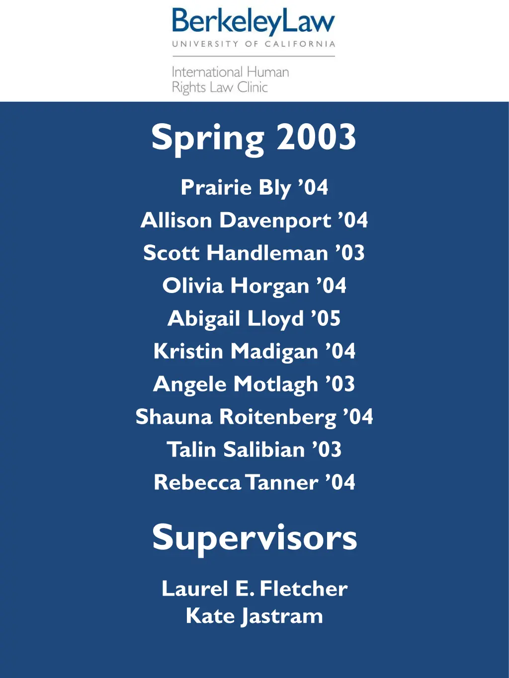 spring 2003