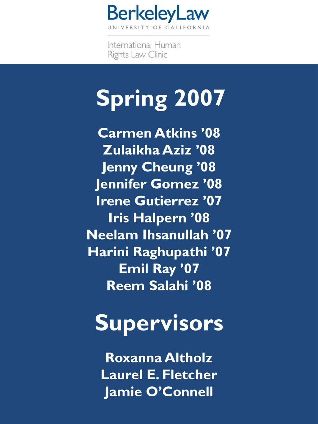 spring 2007