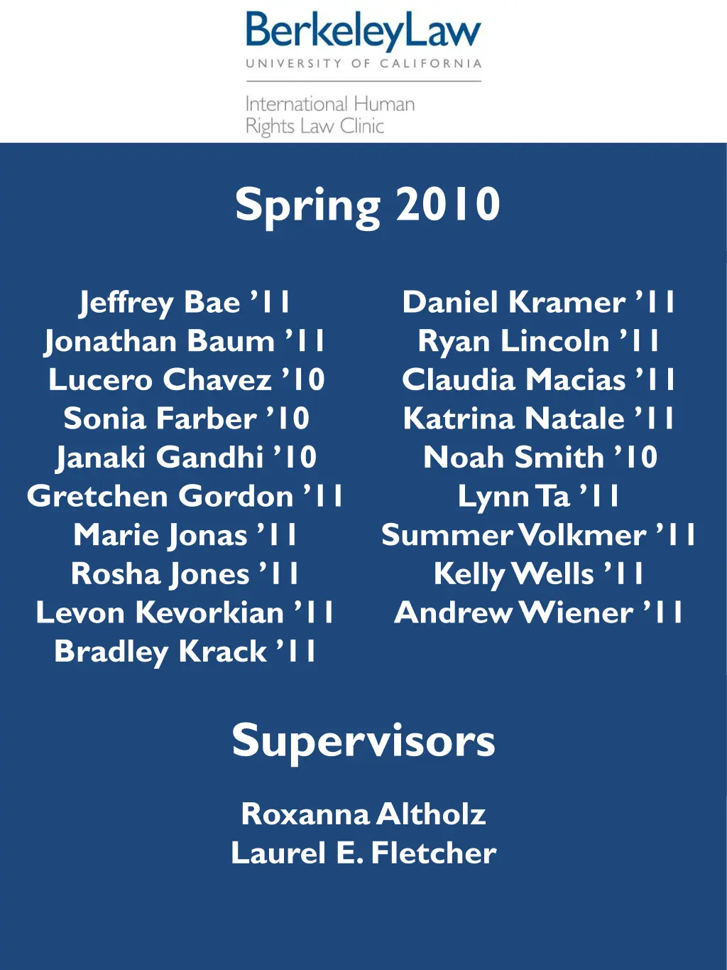 spring 2010