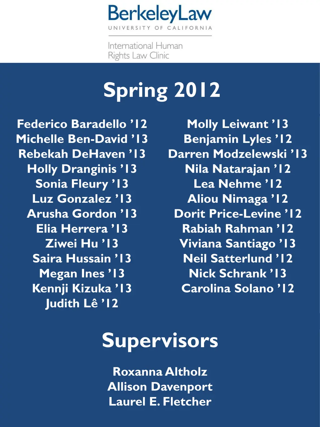 spring 2012