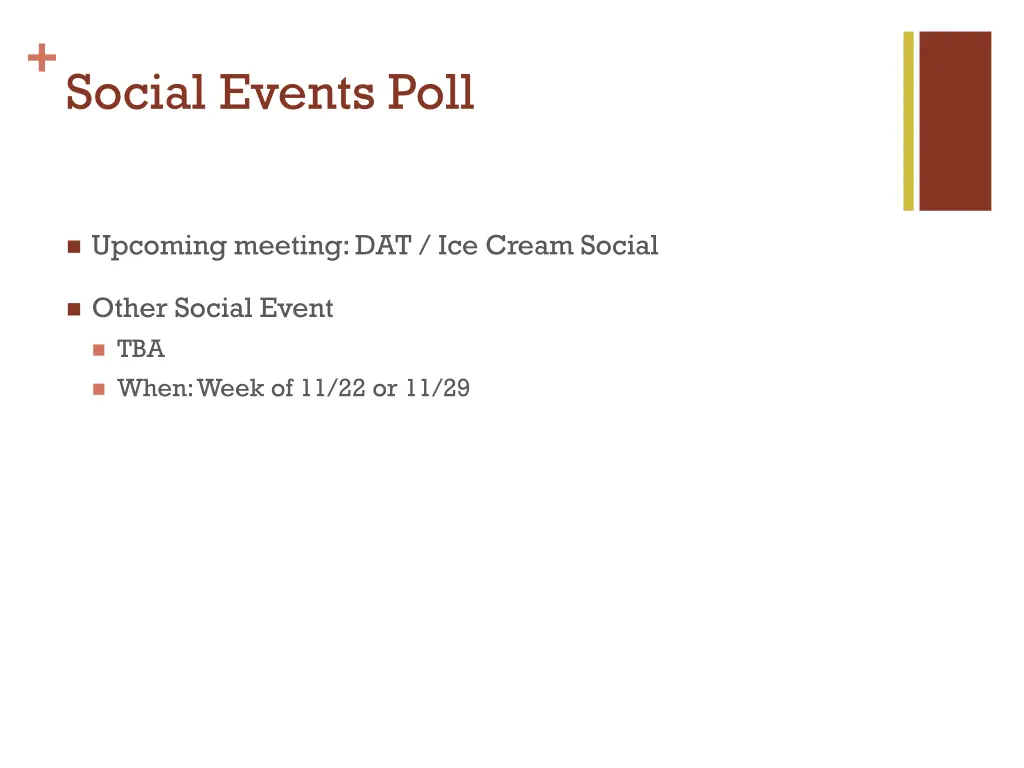 social events poll