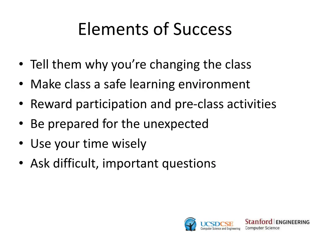 elements of success