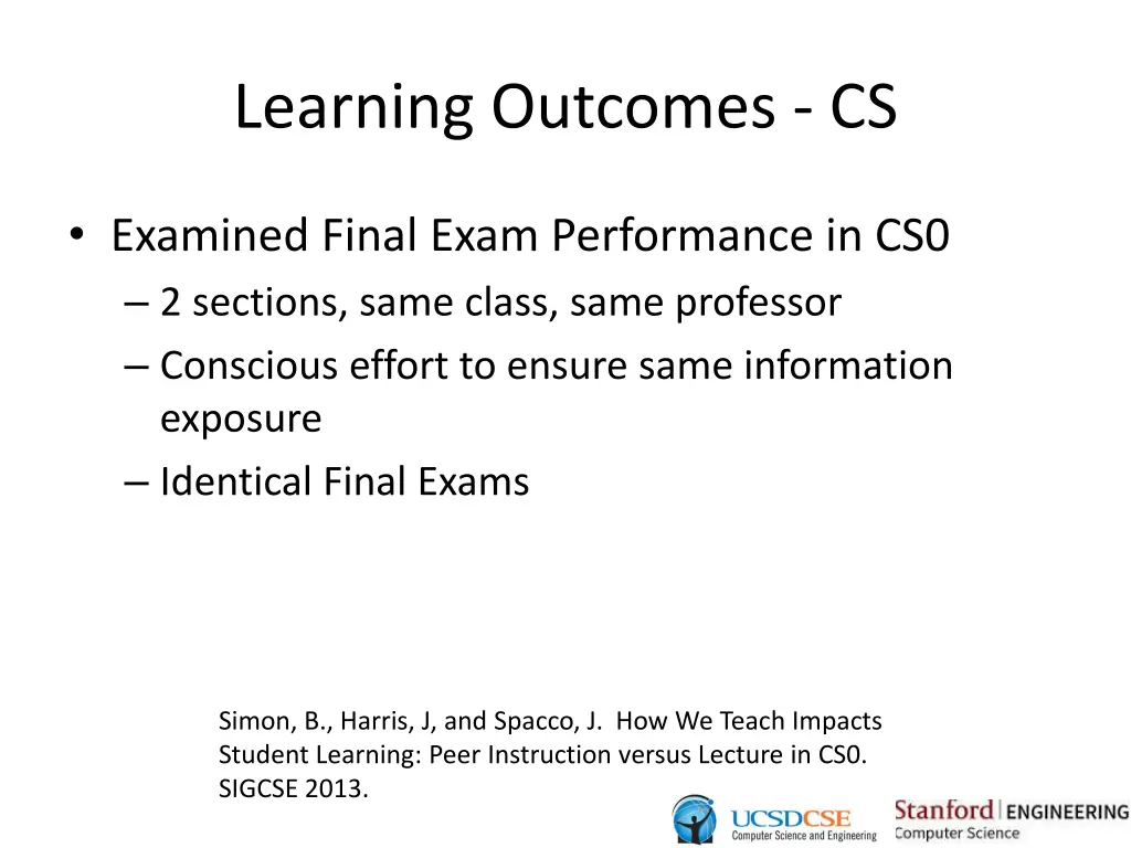 learning outcomes cs