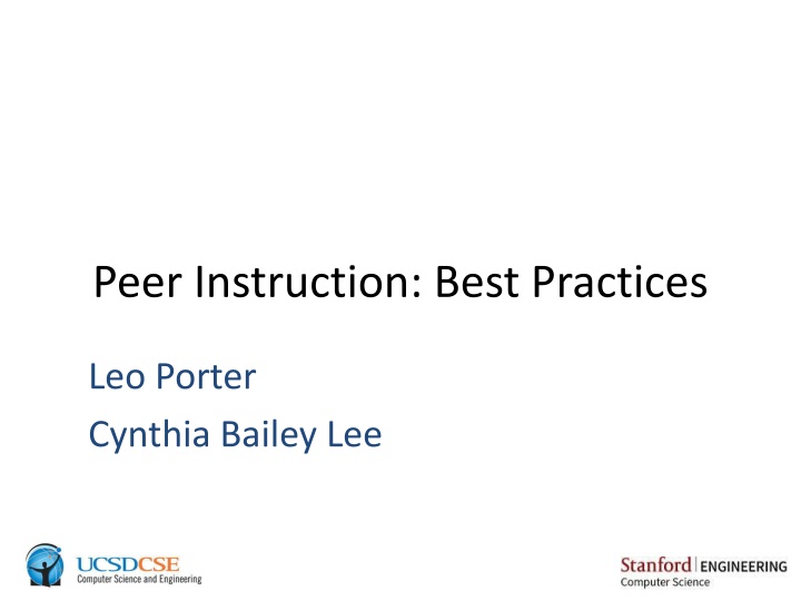 peer instruction best practices