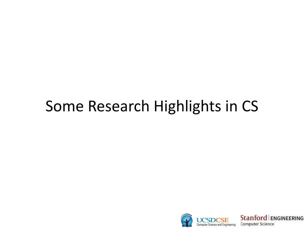 some research highlights in cs