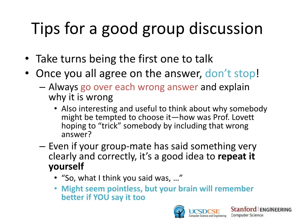 tips for a good group discussion