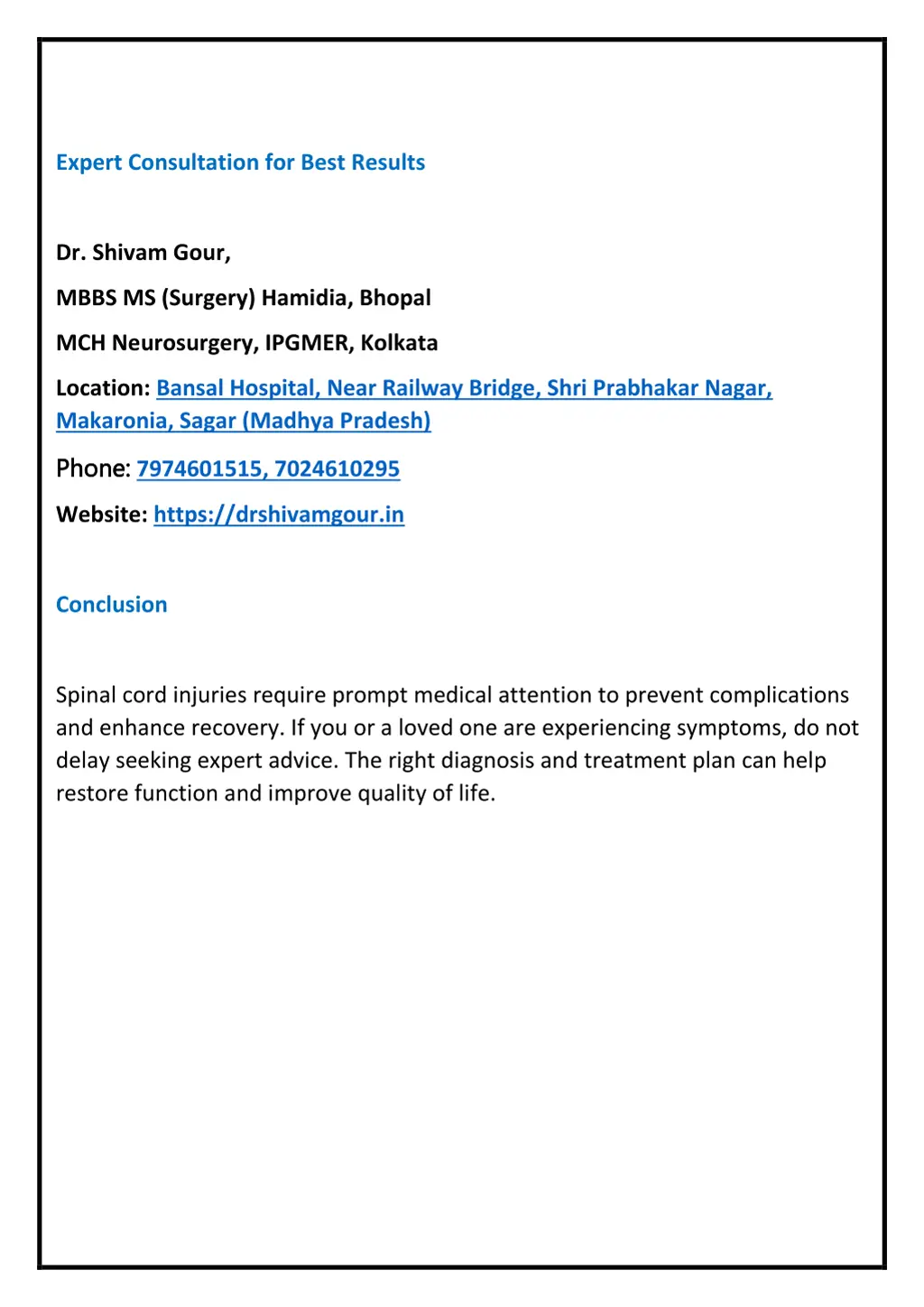 expert consultation for best results