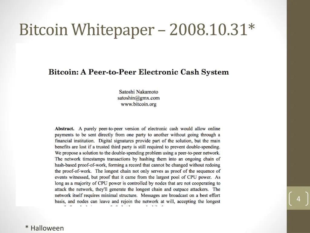 bitcoin whitepaper 2008 10 31