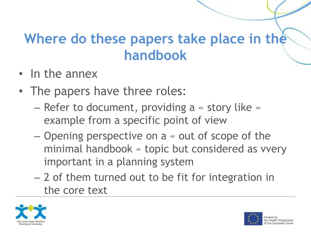 where do these papers take place in the handbook