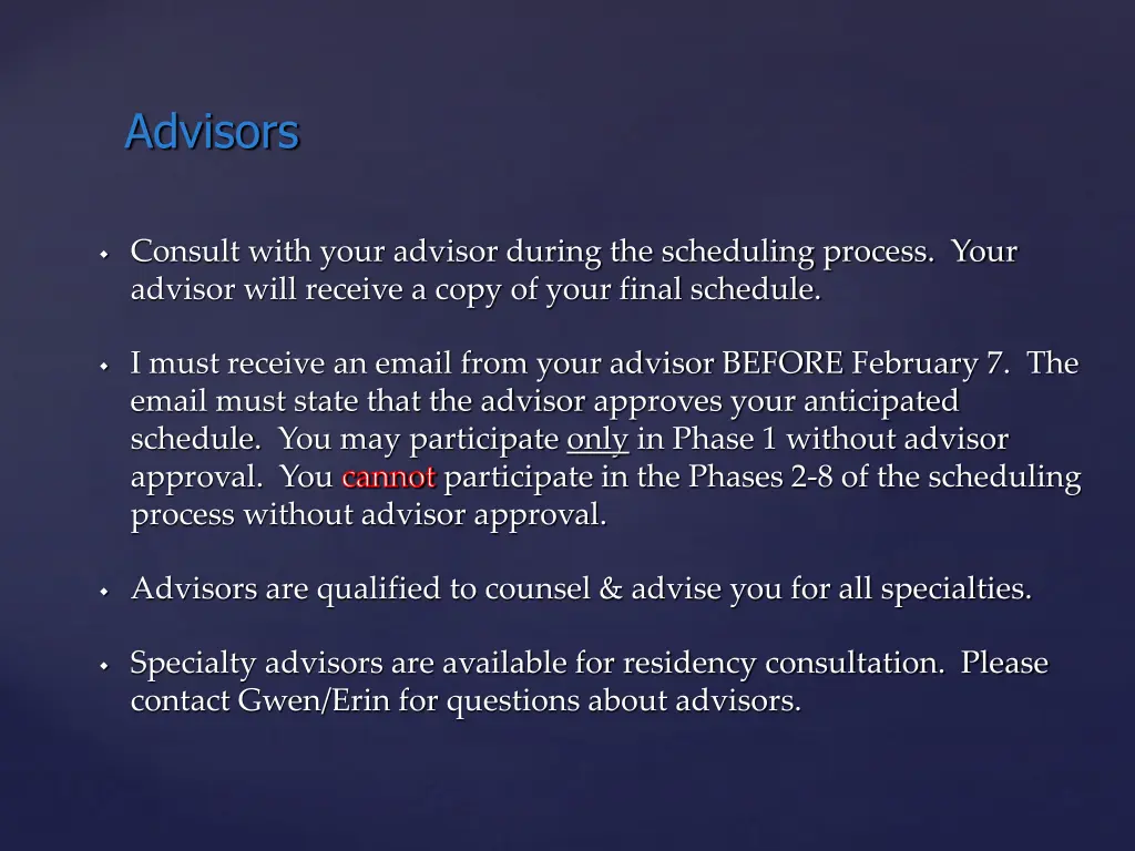 advisors