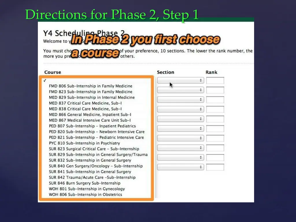 directions for phase 2 step 1