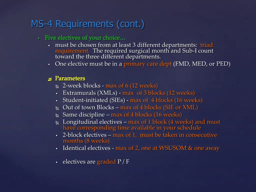 ms 4 requirements cont