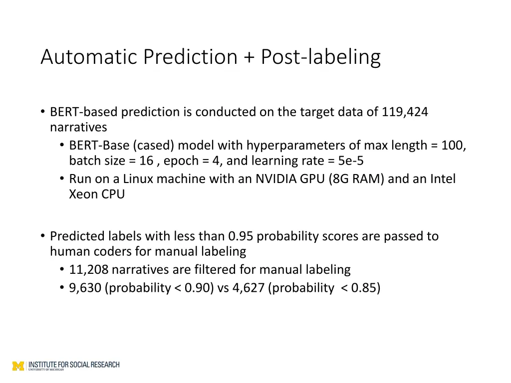 automatic prediction post labeling