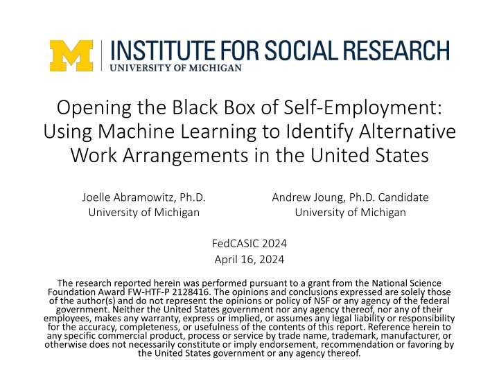 opening the black box of self employment using