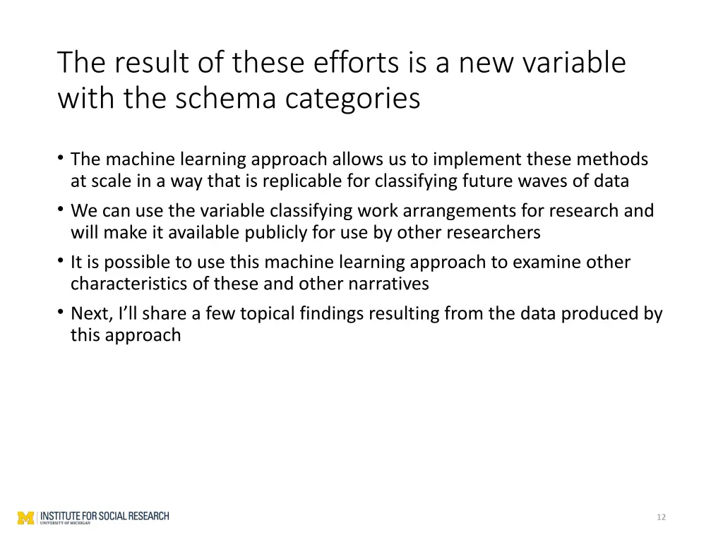 the result of these efforts is a new variable