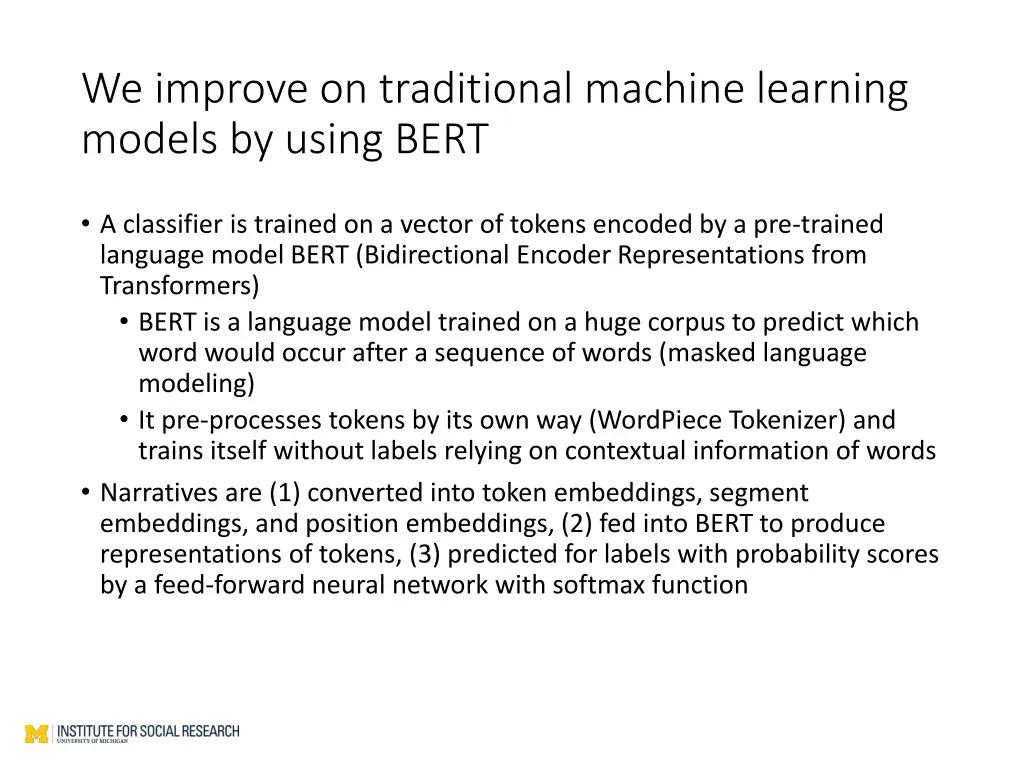 we improve on traditional machine learning models